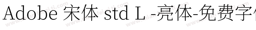 Adobe 宋体 std L -亮体字体转换